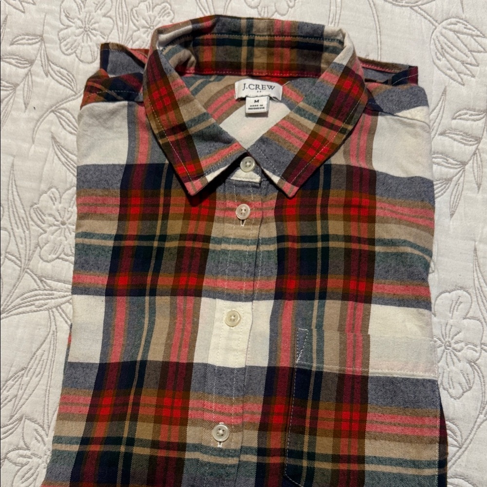 J. Crew women’s Multicolor Plaid Button Down Shirt